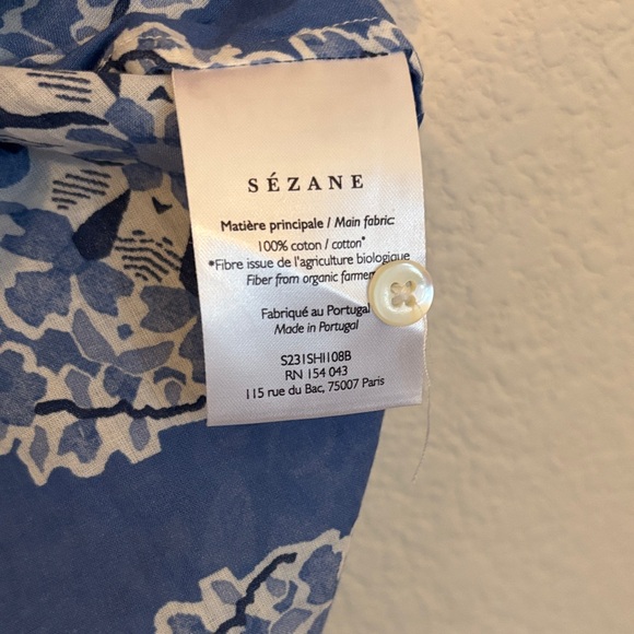 Sezane Pierro Blue and White Floral - Picture 6 of 6